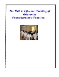 The Grievance Procedure