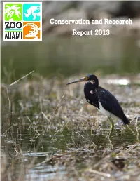2013 Zoo Miami Conservation and Research Report