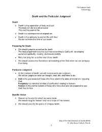 Death and the Particular Judgment