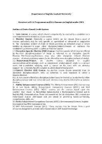 Department of English, Gauhati University Structure of B. A