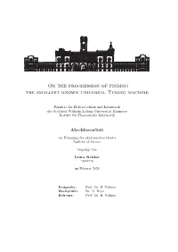 On the Progression of Finding the Smallest Known Universal Turing Machine