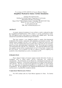 Simplified Method for Indoor Airflow Simulation