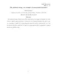 The Plucked String: an Example of Non-Normal Dynamics