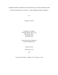 Understanding Experiences of High School Student Spoken Word