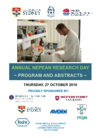Annual Nepean Research Day ~ Program and Abstracts ~