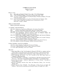 CURRICULUM VITAE Stephen D