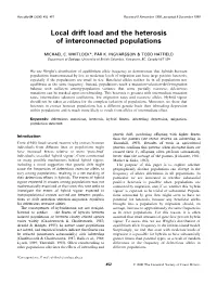 Local Drift Load and the Heterosis of Interconnected Populations