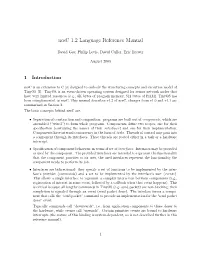 Nesc 1.2 Language Reference Manual