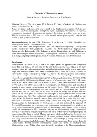 1 Check-List of Cladosporium Names Frank M. DUGAN, Konstanze
