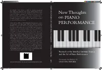 New Thoughts on Piano Performance