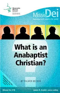 What Is an Anabaptist Christian?