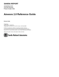 Amesos 2.0 Reference Guide