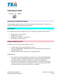 Calculation Aids