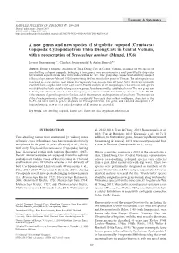 Crustacea: Copepoda: Cyclopoida) from Thien Duong Cave in Central Vietnam, with a Redescription of Bryocyclops Anninae (Menzel, 1926)