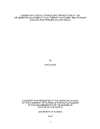 Elementary School Counselors‟ Perceptions of the Implementation of Reality Play Therapy in Student Relationship Building and Problem-Solving Skills
