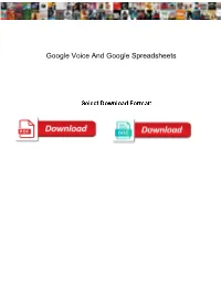 Google Voice and Google Spreadsheets