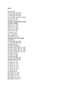 Notes: Reading Order