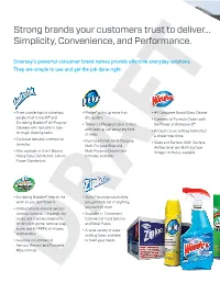 Strong Brands Your Customers Trust to Deliver... Simplicity, Convenience, and Performance