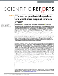 The Crustal Geophysical Signature of a World-Class Magmatic Mineral System