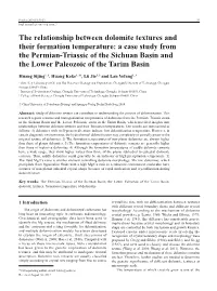 The Relationship Between Dolomite Textures and Their Formation