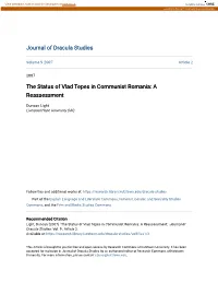 The Status of Vlad Tepes in Communist Romania: a Reassessment