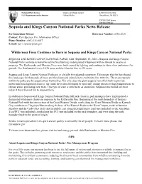 Wilderness Fires Continue to Burn in SEKI (Pdf 54
