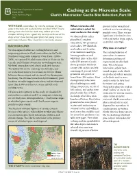 Caching at the Microsite Scale: P R a R U TM U LT ENT of AGRIC Pacific Northwest Region Clark’S Nutcracker Cache Site Selection, Part III 2011