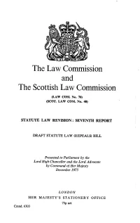 Draft Statute Law Repeals Bill