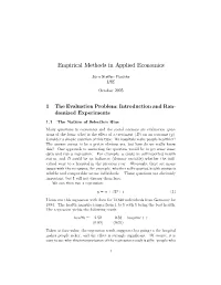 Empirical Methods in Applied Economics