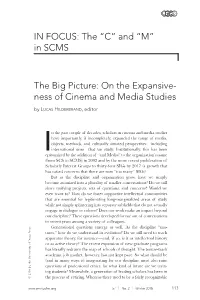 IN FOCUS: the “C” and “M” in SCMS the Big Picture: on the Expansive