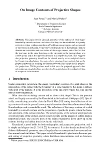 On Image Contours of Projective Shapes