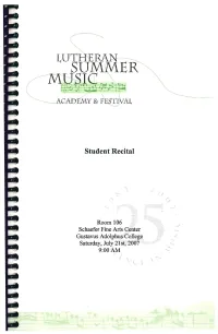 Student Recital
