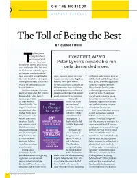 The Toll of Being the Best