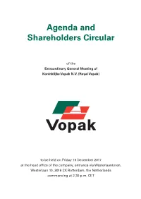 Agenda and Shareholders Circular