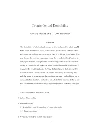 Counterfactual Desirability