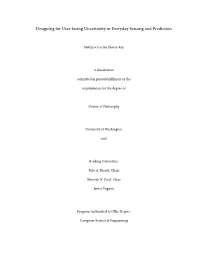Designing for User-Facing Uncertainty in Everyday Sensing and Prediction