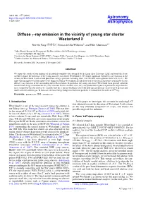 Diffuse Γ-Ray Emission in the Vicinity of Young Star Cluster Westerlund 2 Rui-Zhi Yang 1, Emma De Oña Wilhelmi2, and Felix Aharonian1,3