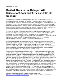 Domark Back in the Octagon with Musclefoot.Com on FX TV As UFC 152 Sponsor