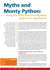 Myths and Monty Python: Using the Witch-Hunts to Introduce Students to Significance