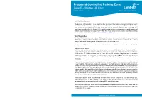 Proposed Controlled Parking Zone