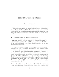 Differentials and Smoothness