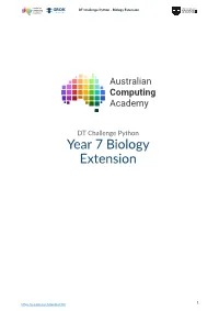 DT Challenge Python ‑ Biology Extension