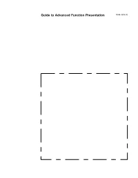 Guide to Advanced Function Presentation G544-3876-00