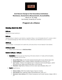Program at a Glance