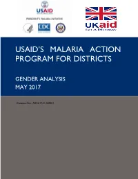 Usaid's Malaria Action Program for Districts