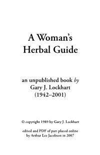 A Woman's Herbal Guide