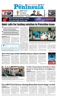 Amir Calls for Lasting Solution to Palestine Issue
