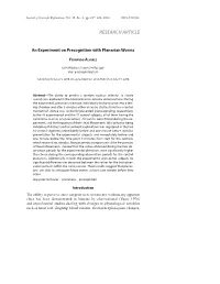 An Experiment on Precognition with Planarian Worms