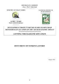 Getting the Baseline Situation Document of Nomenclatures
