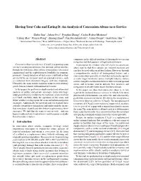 Having Your Cake and Eating It: an Analysis of Concession-Abuse-As-A-Service